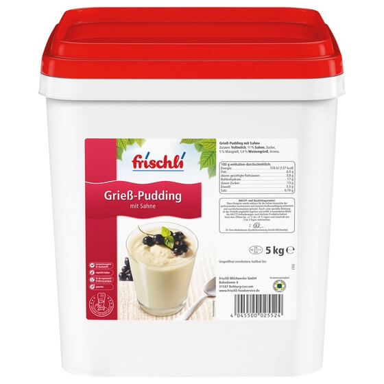 Sahne Pudding Grieß 6% 5kg Frischli