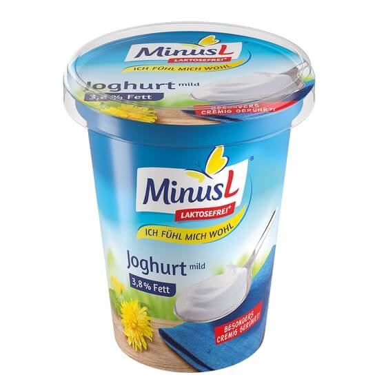 Joghurt Natur 3,8% 400G Lactosefrei Minus-L