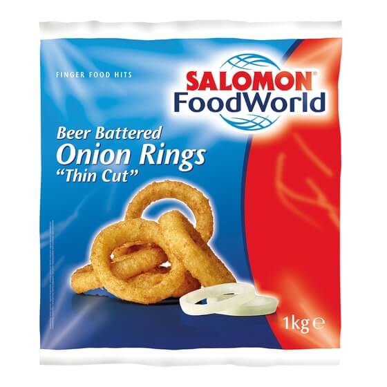 Beer Onion Rings Thin Cut ca.53-80 Stück TK 1Kg Salomon