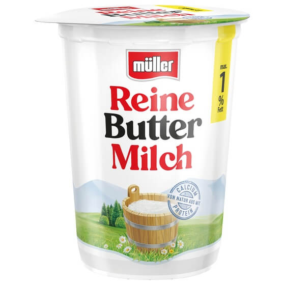 Reine Buttermilch 1% Fett 500ml Müller