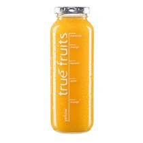 Smoothie frisch yellow Mango Maracuja 0,25l Glas True fruits
