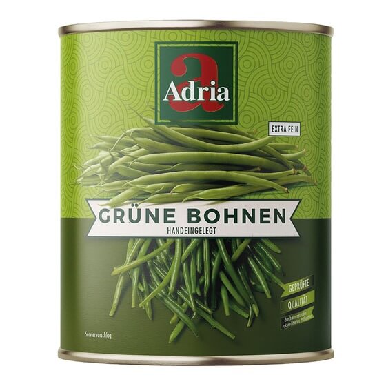 Grüne Bohnen extra fein 800g Adria