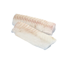 Kabeljau-Loins roh,ohne Haut,glasiert TK 140-160g 5kg/10% Gl