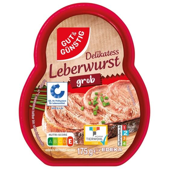 Leberwurst(Schwein)grob im Becher 175g G&G