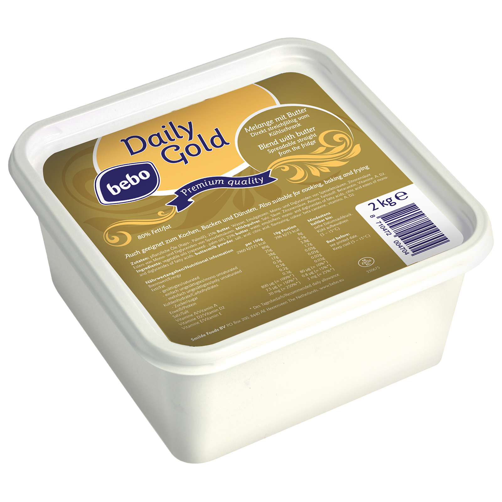 Daily Gold 80% Buttermelange 2kg Bebo