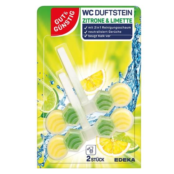 WC Duftsteine Zitrone & Limette 2x48g G&G