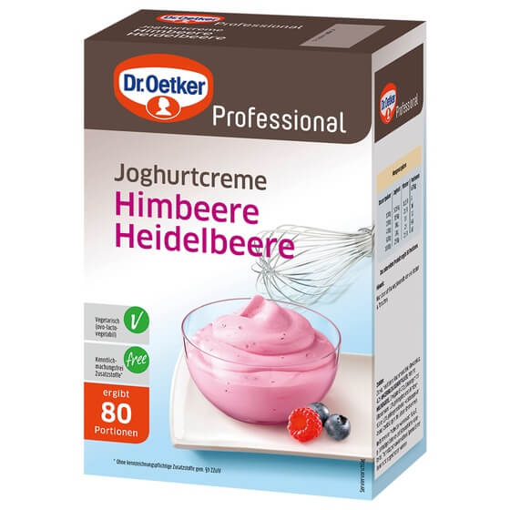 Joghurtcreme Himbeer/Heidelbeer 1kg Dr.Oetker