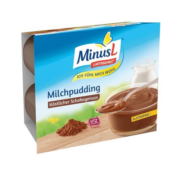 Schoko/Vanille Pudding 3,2% lactosefrei 4x125g Minus-L