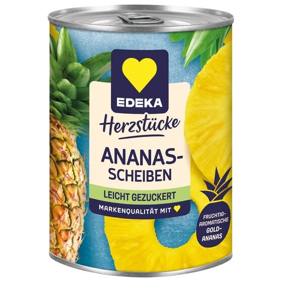 Ananas Scheiben leicht gezuckert 567g/340g Edeka