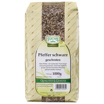 Pfeffer schwarz geschrotet 1000g Packung Fuchs