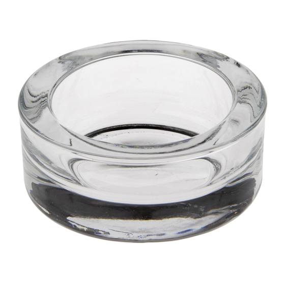 Kerzenhalter Glas rund glasklar 65x27mm PapStar