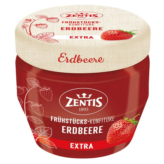 Erdbeer Extra Frühstücks Konfitüre 230g Zentis