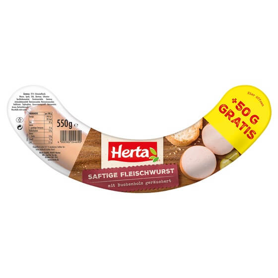 Fleischwurst(Schwein)ohne Knoblauch 550G Herta