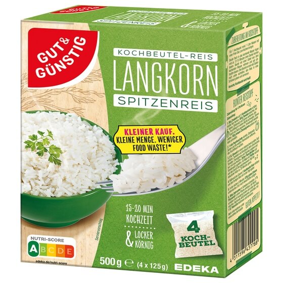 Spitzen Langkorn Reis im Kochbeutel 500g G&G