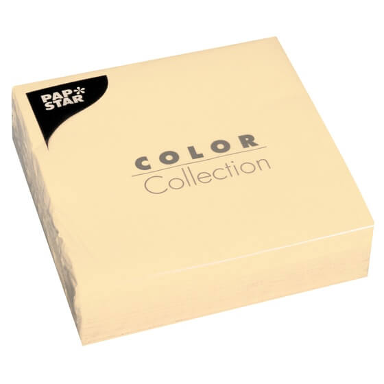 Servitte 33 3-lagig 1/4 Creme 50 Stück Papstar