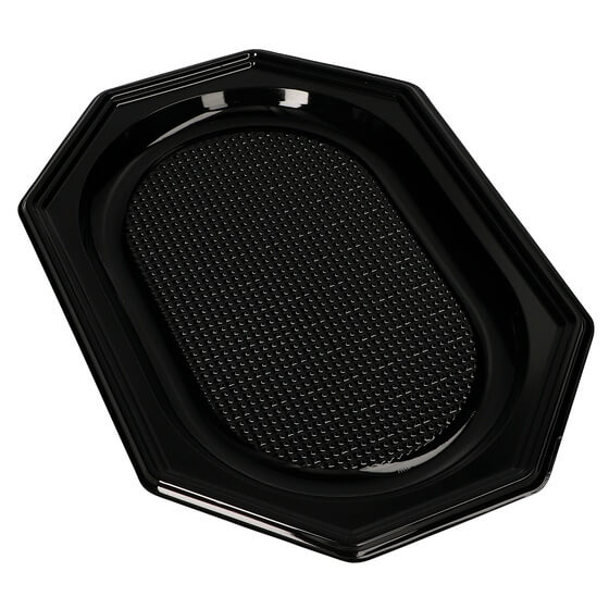 Servierplatte PET schwarz 10 Stück Papstar