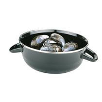 Muscheltopf mit Deckel schwarz für 1kg Muscheln APS