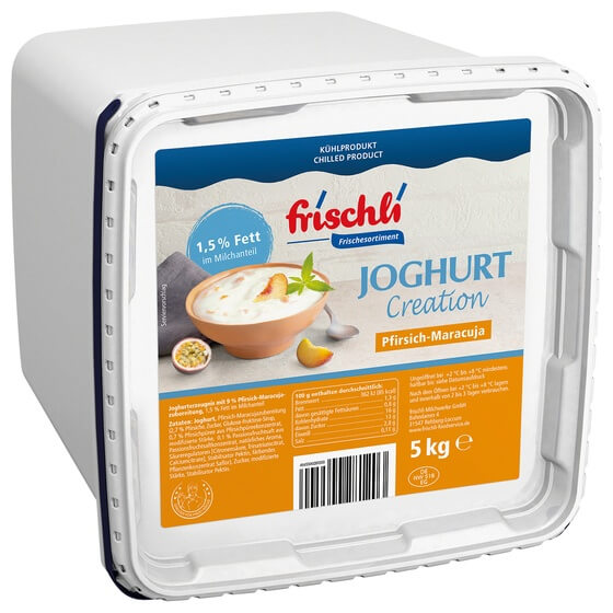 Fruchtjoghurt Pfirsich 1,5% Fett 5kg Frischli