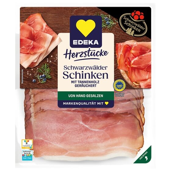 Schwarzwälder Schinken geschnitten 200g Edeka Herzstücke