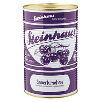 Sauerkirschen ohne Stein gezuckert 4,1kg/2,25kg Steinhaus