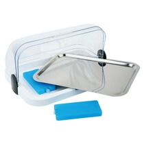 Büfett-Vitrine 4tlg weiß Tablett 9100S APS