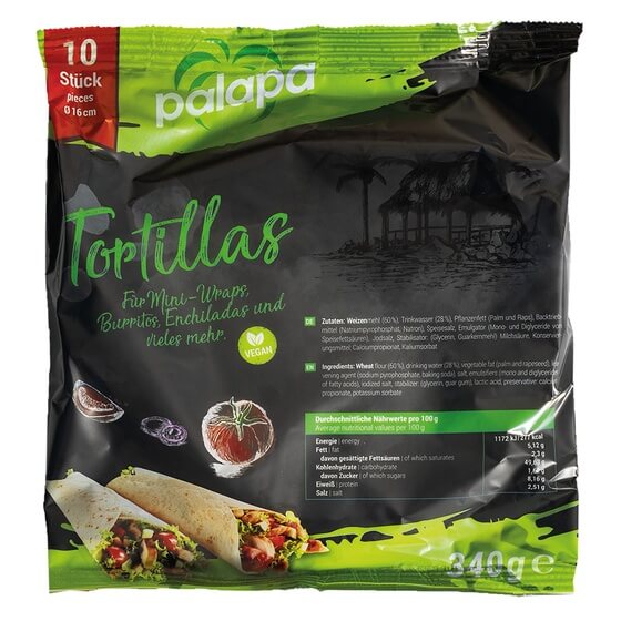Weizentortilla Frisch 16cm 10ST 324g Palapa