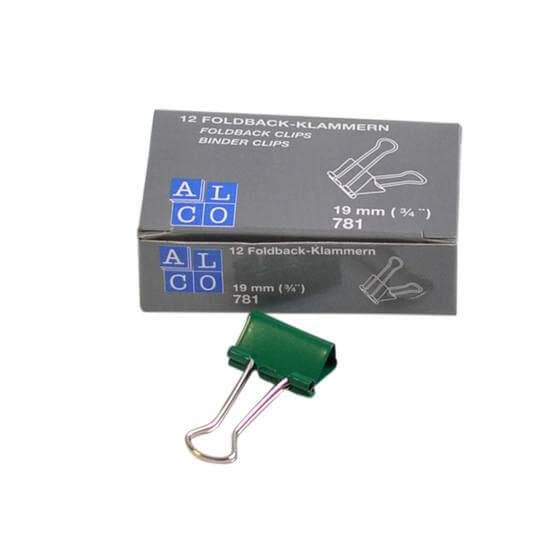 Foldback-Klammern grün 12St 19mm ALCO