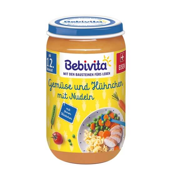 Gemüse und Hühnchen mit Nudeln ab 12. Monat 250g Bebivita