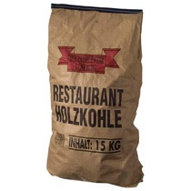 Restaurant-Grillholzkohle 15kg "Feuer & Flamme"