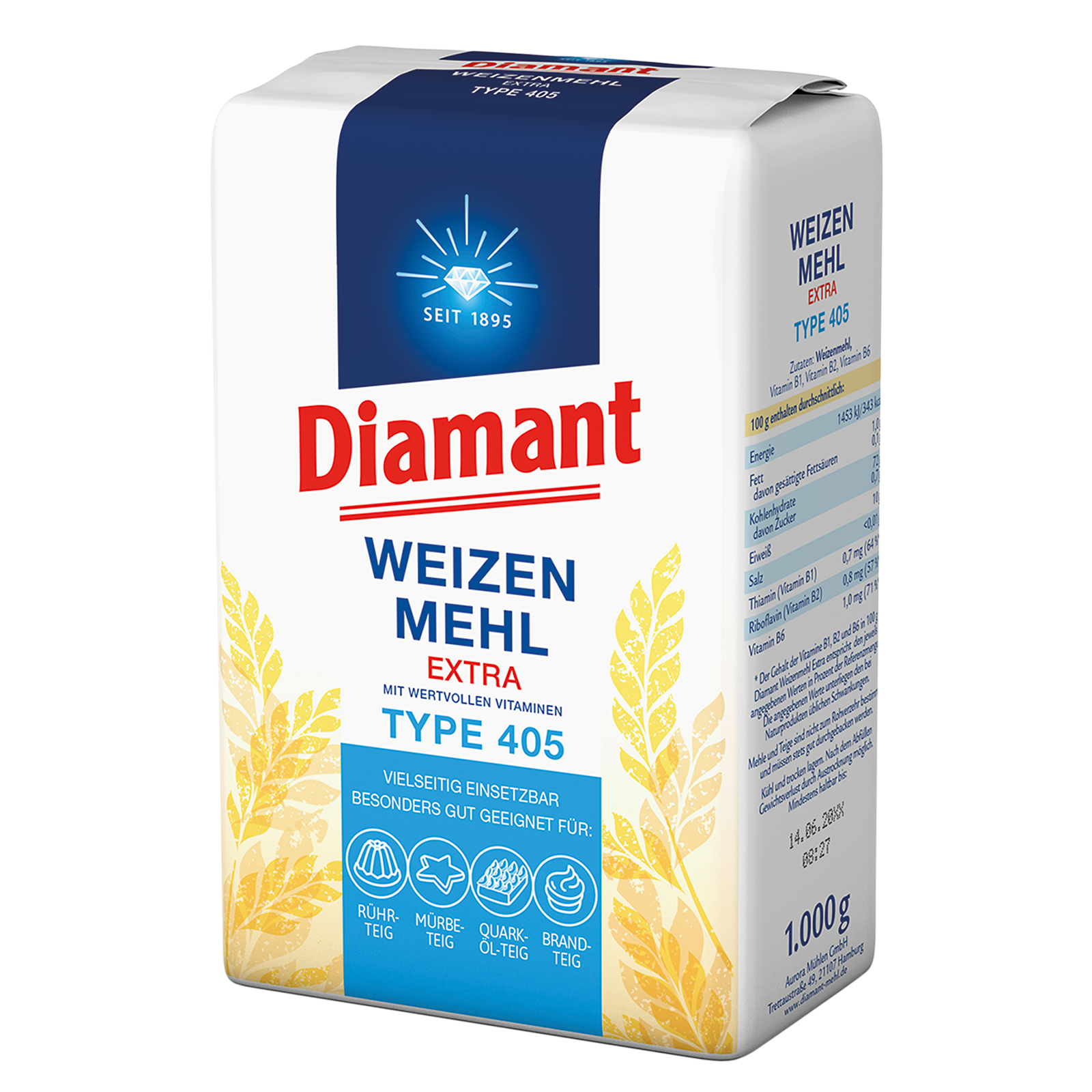 Weizenmehl Extra Type 405 1kg Diamant