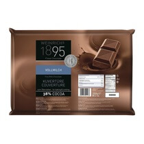 Kuvertüre Vollmilch 38% Kakao ODZ 2,5kg Weinrich