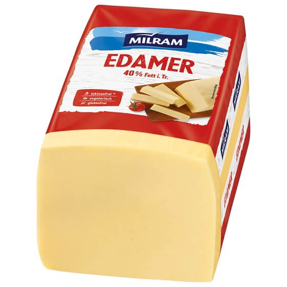 Edamer 40% F.i.Tr. zum Schmelzen Brotform ca. 2,9Kg Milram