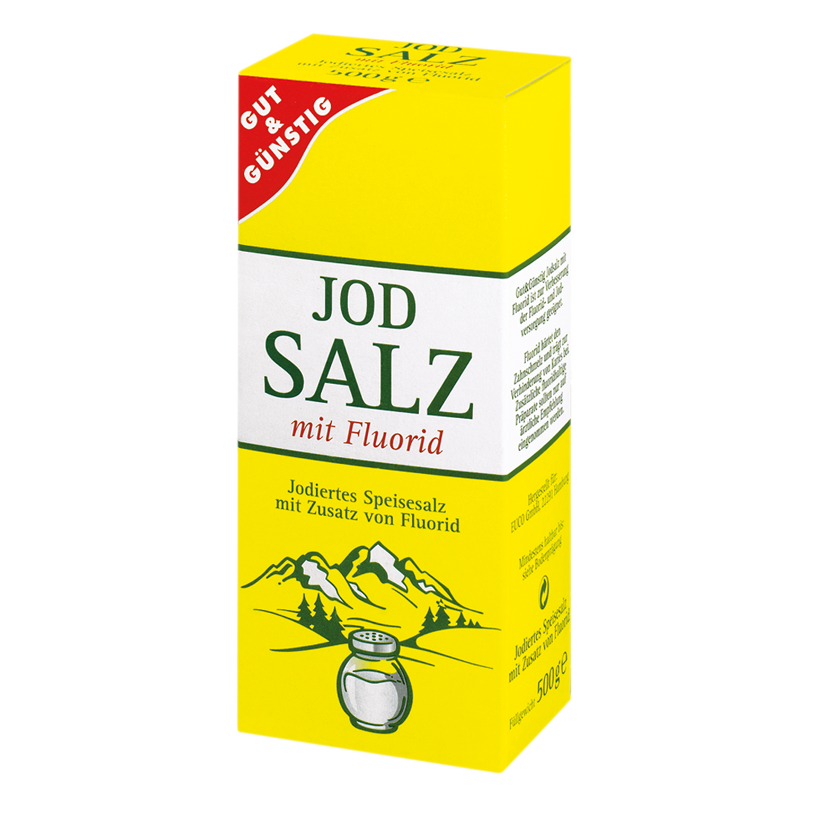 Jodsalz mit Fluorid Packung 500g G&G