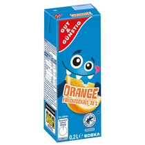 Fruchtsaftgetränk Orange mit Trinkhalm 10x0,2l G&G