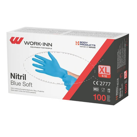 Handschuhe Nitril blau Größe XL 100 Stück Papstar