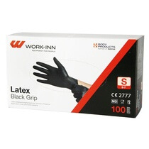 Handschuhe Latex Schwarz Gr.S 100ST Papstar