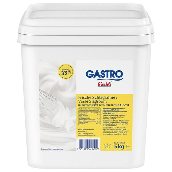 Schlagsahne im Eimer 33% 5Kg Frischli