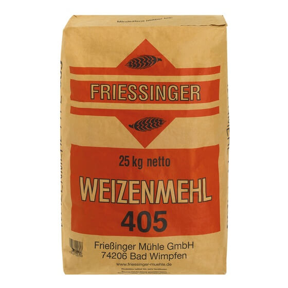 Weizenmehl Typ 405 ODZ 25kg Friessinger Mühle