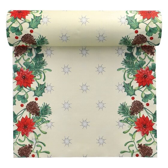 Winterly Weihnachts Tisch Läufer 24m x 40cm Papstar