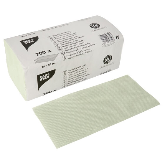 Handtuchpapier Grün 1 Lagig 200 Blatt Papstar