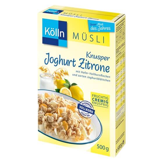 Müsli Knusper Joghurt Zitrone ODZ 500g Kölln