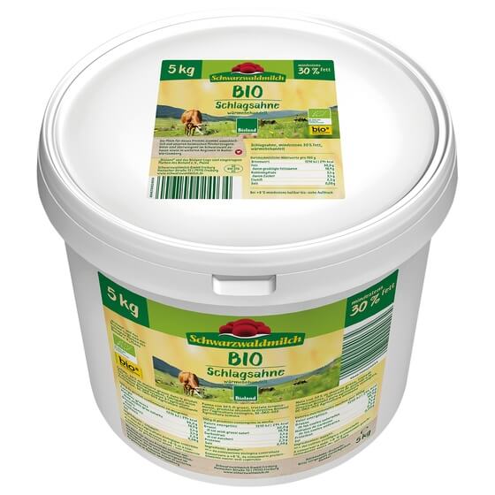 Bio Schlagsahne 30% 5KG Schwarzmilch