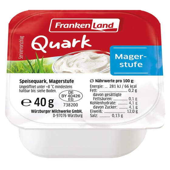 Speisequark Natur 0,2% 30x40G Frankenland