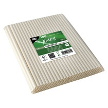 Trinkhalme weiß "pure" flexibel 6mmx20cm 100ST Papstar