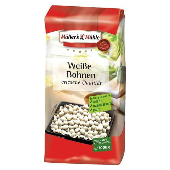 Weiße Bohnen ODZ 1kg Müller's Mühle