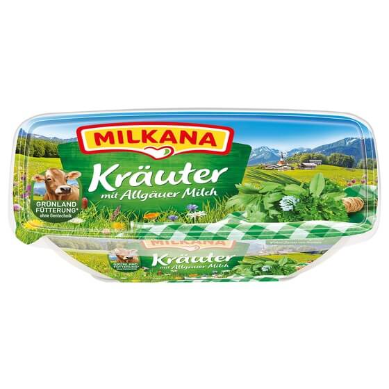 Schmelzkäsezubereitung Kräuter 50% F.i.Tr. 200g Milkana