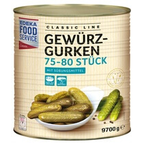 Gewürzgurken 75/80er mit Süßungsmittel 9,7kg/5,6kg EFS
