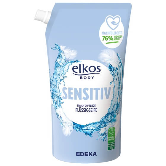 Flüssigseife Sensitiv Nachfüllpack 1l Elkos