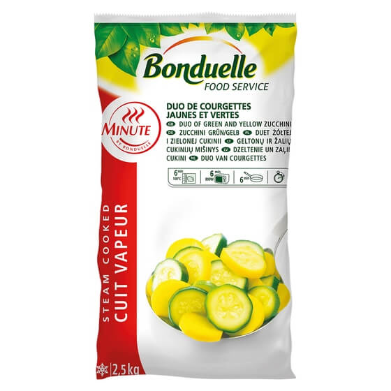 Zucchini gelb/grün ungewürzt gegart TK 2,5Kg Bonduelle