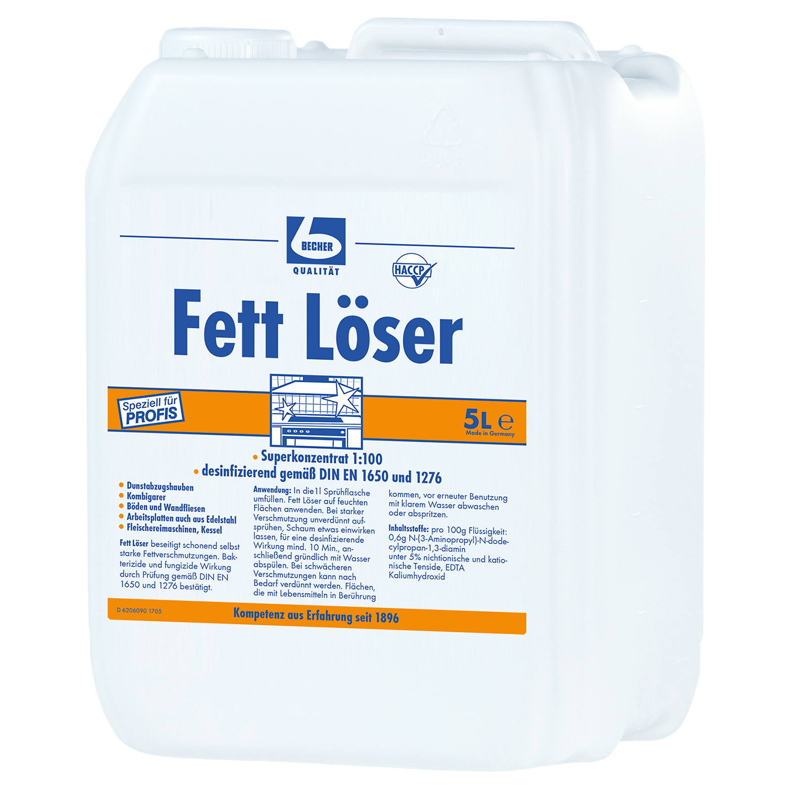 Fettlöser Superkonzentrat 1:100 5l Dr. Becher